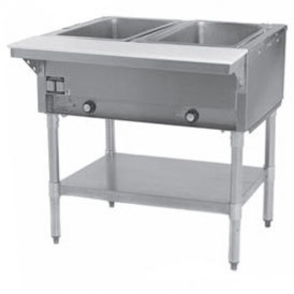 stainless steel electric steam table 2 well