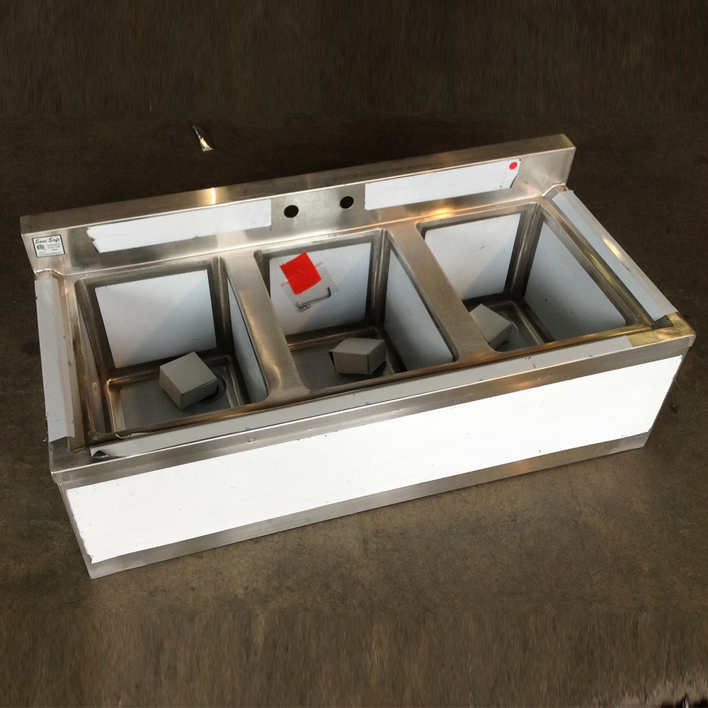 3 compartment bar sink