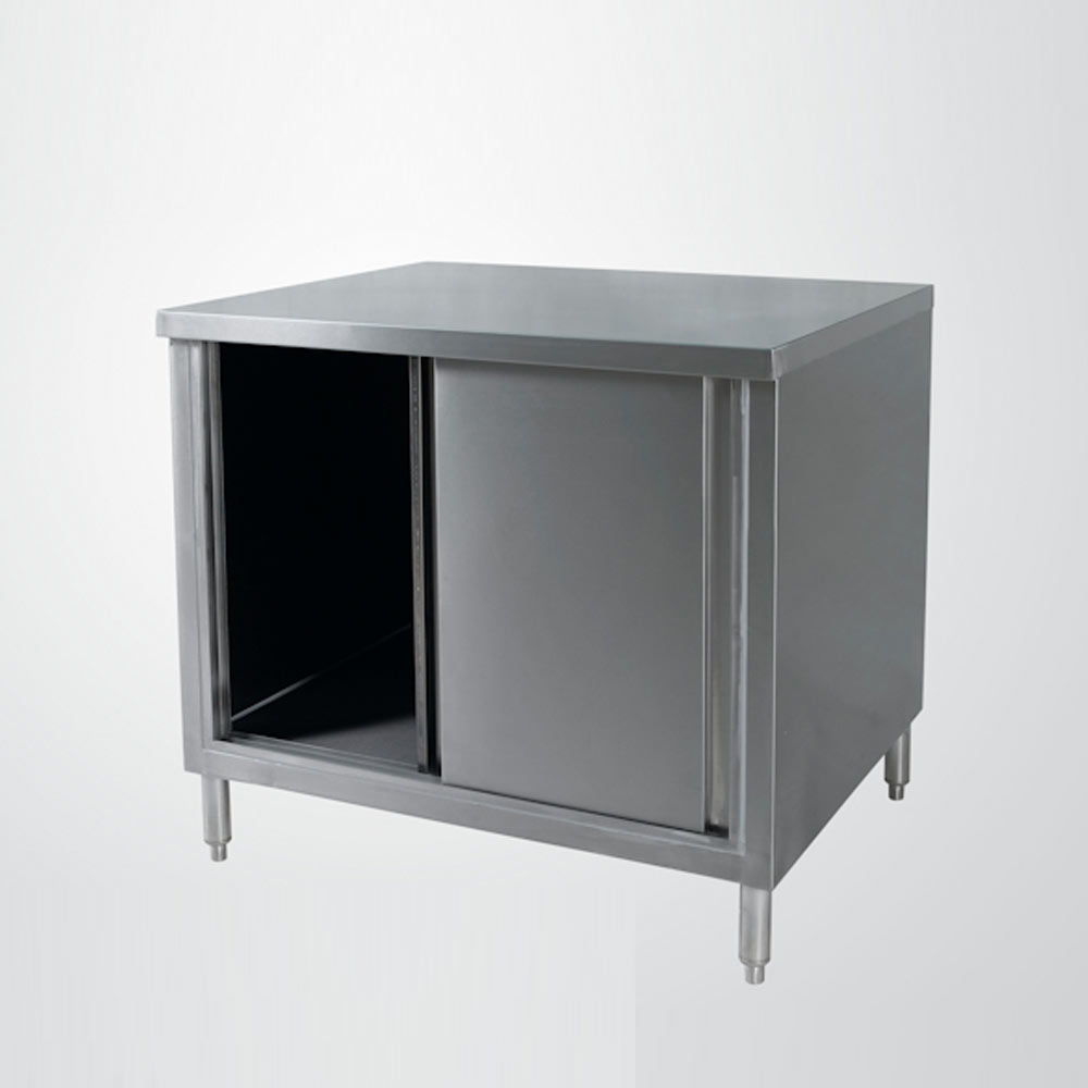 stainless steel commercial restaurant storage work table cabinet 24x48
