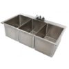 stainless steel 3 bowl drop in sink for your restaurant kitchen