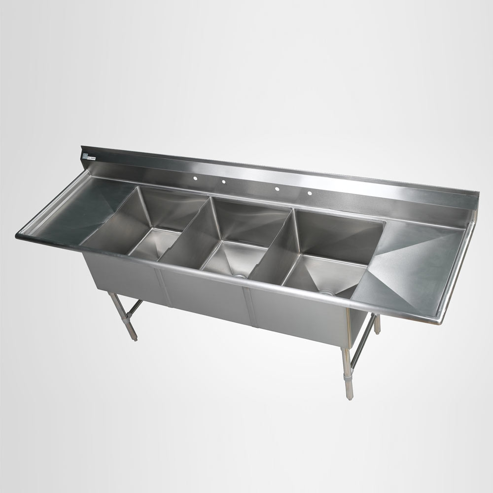 stainless steel bakery sheet pan sink