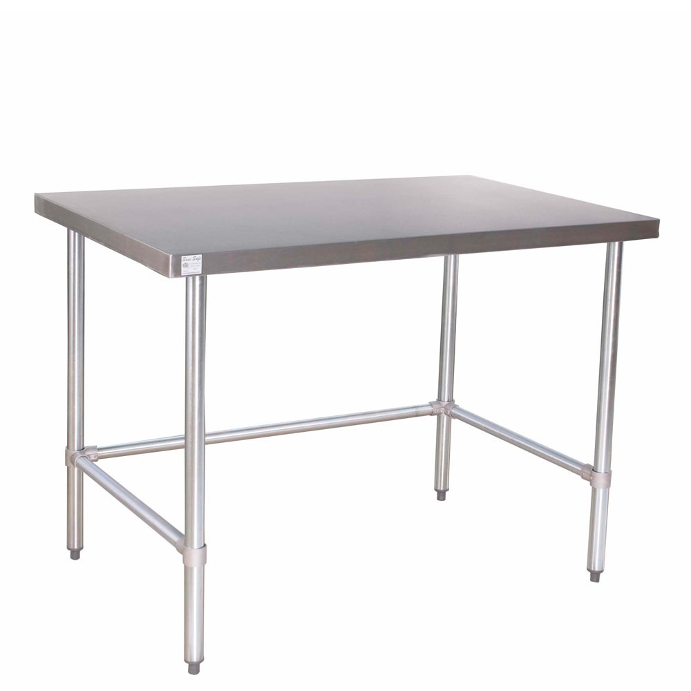 stainless steel table no under shelf 30x96