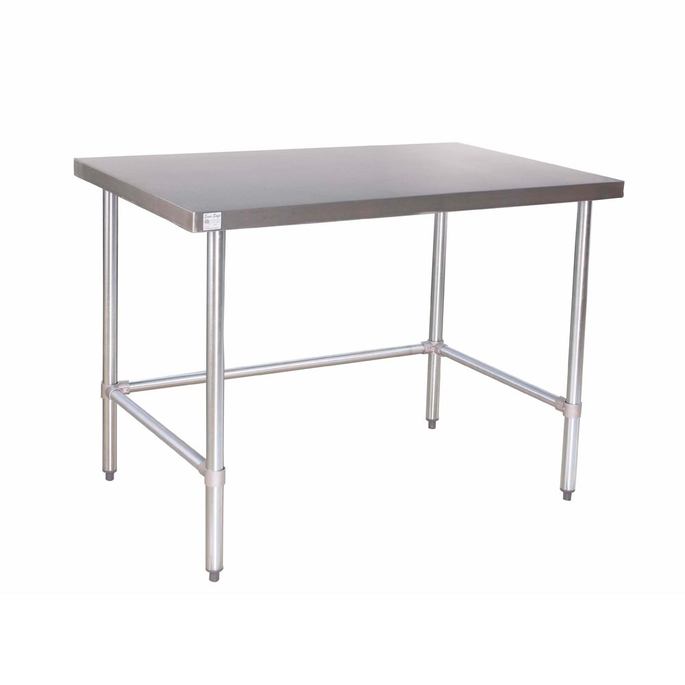 stainless steel open base table 18x24
