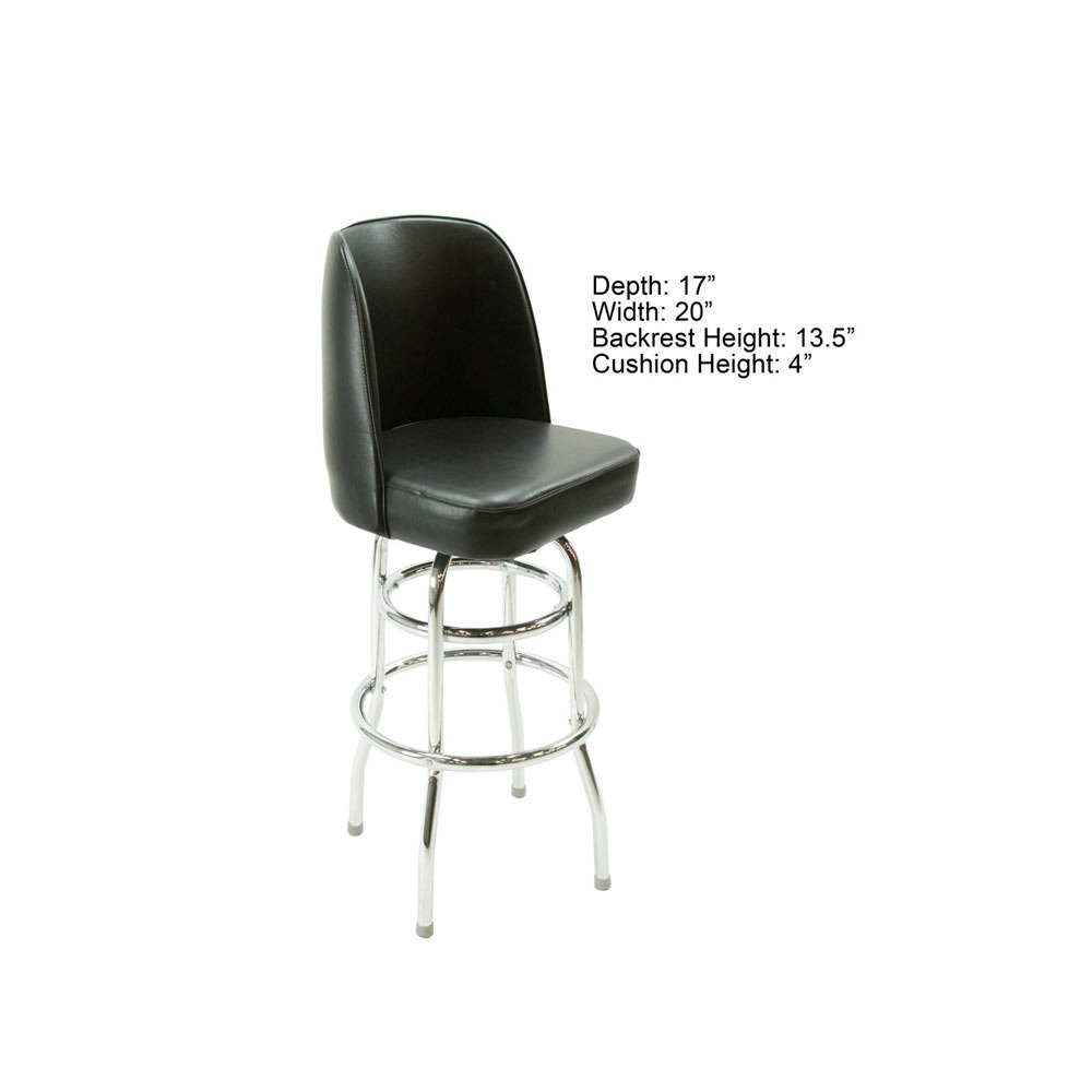 chrome bar stool bucket seat