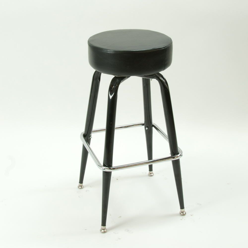 black bar stool round seat