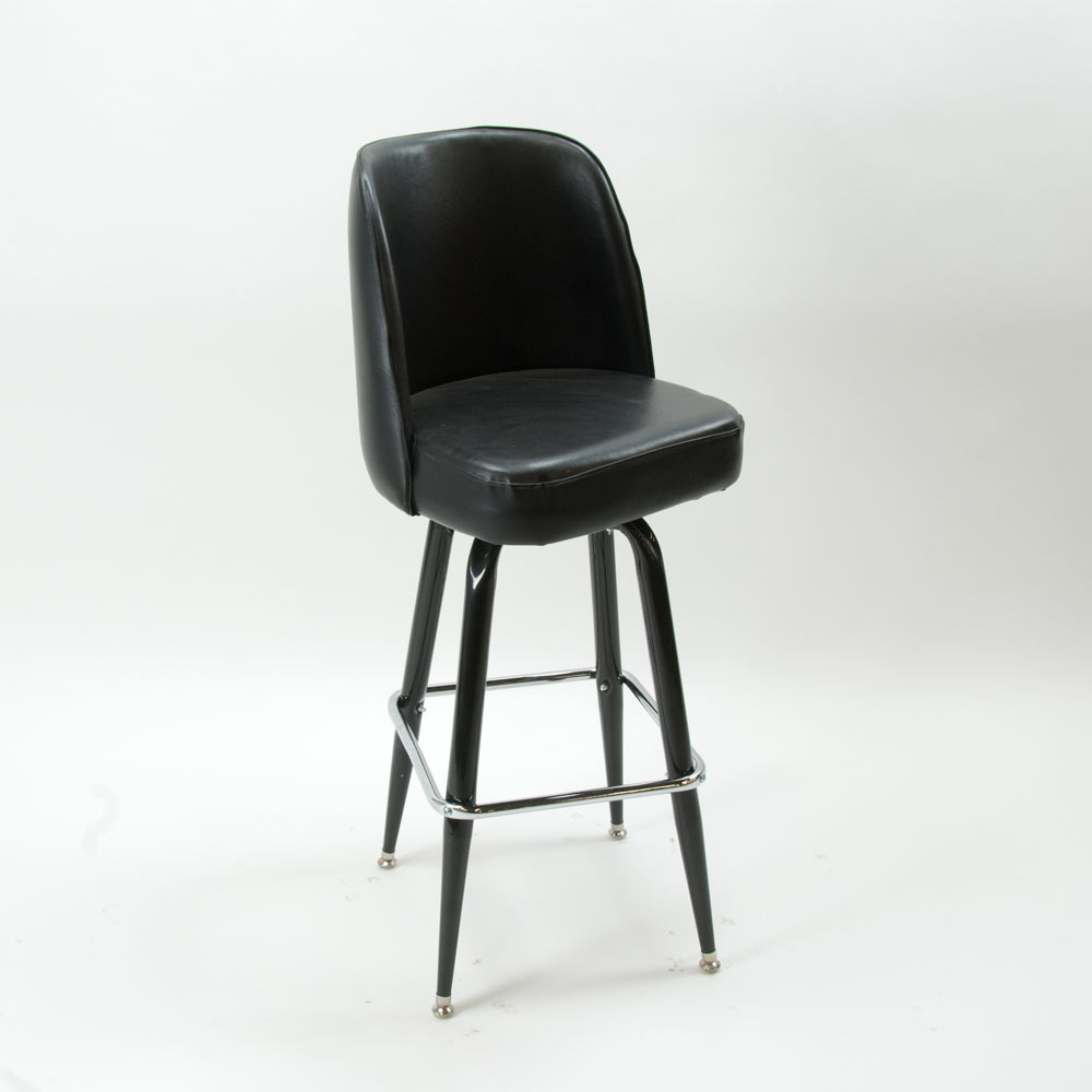black bar stool bucket seat