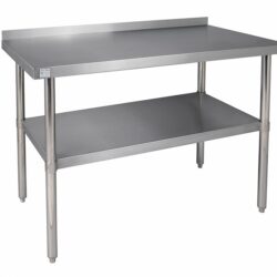 all stainless steel work table back splash 30x96