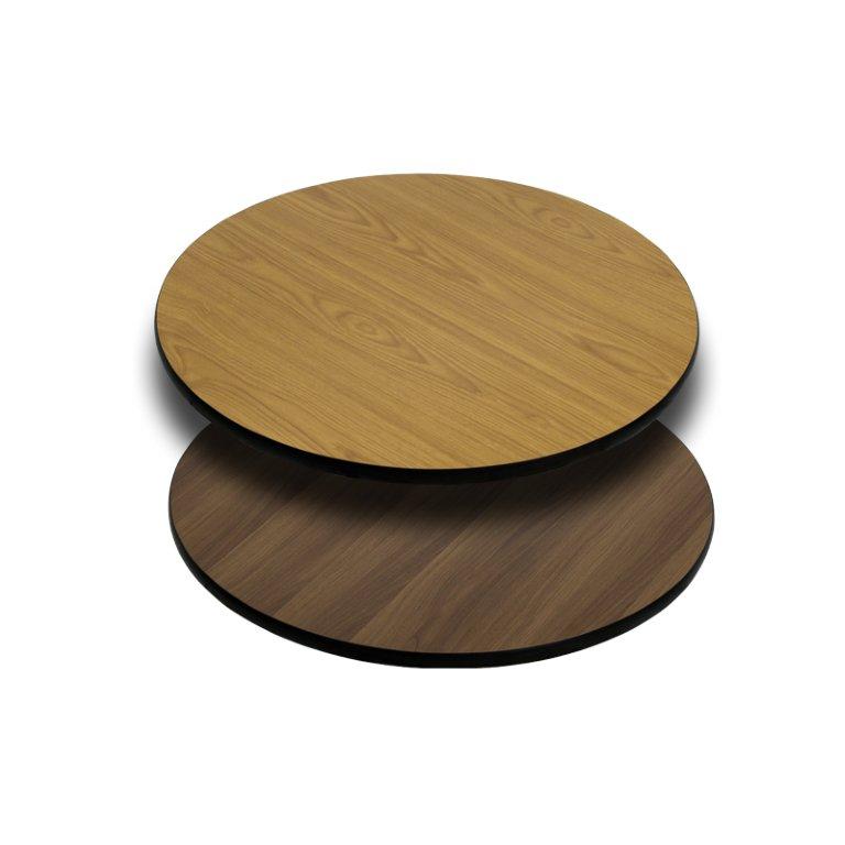walnut oak reversible table tops 36x36