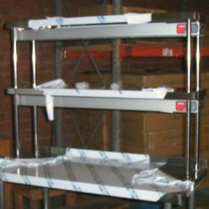 stainless steel commercial over shelf double 12x60
