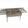 3 compartment stainless steel commercial sink double 16x20