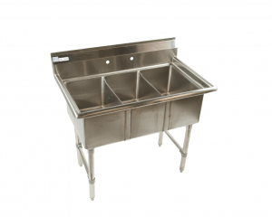 3 compartment stainless steel commercial sink 15x15