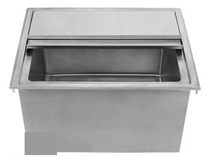 stainless steel drop in ice chest bin 15x18