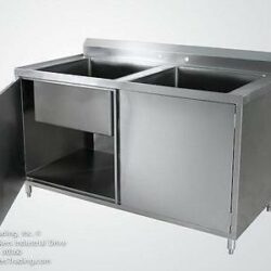 stainless steel cabinet with sink